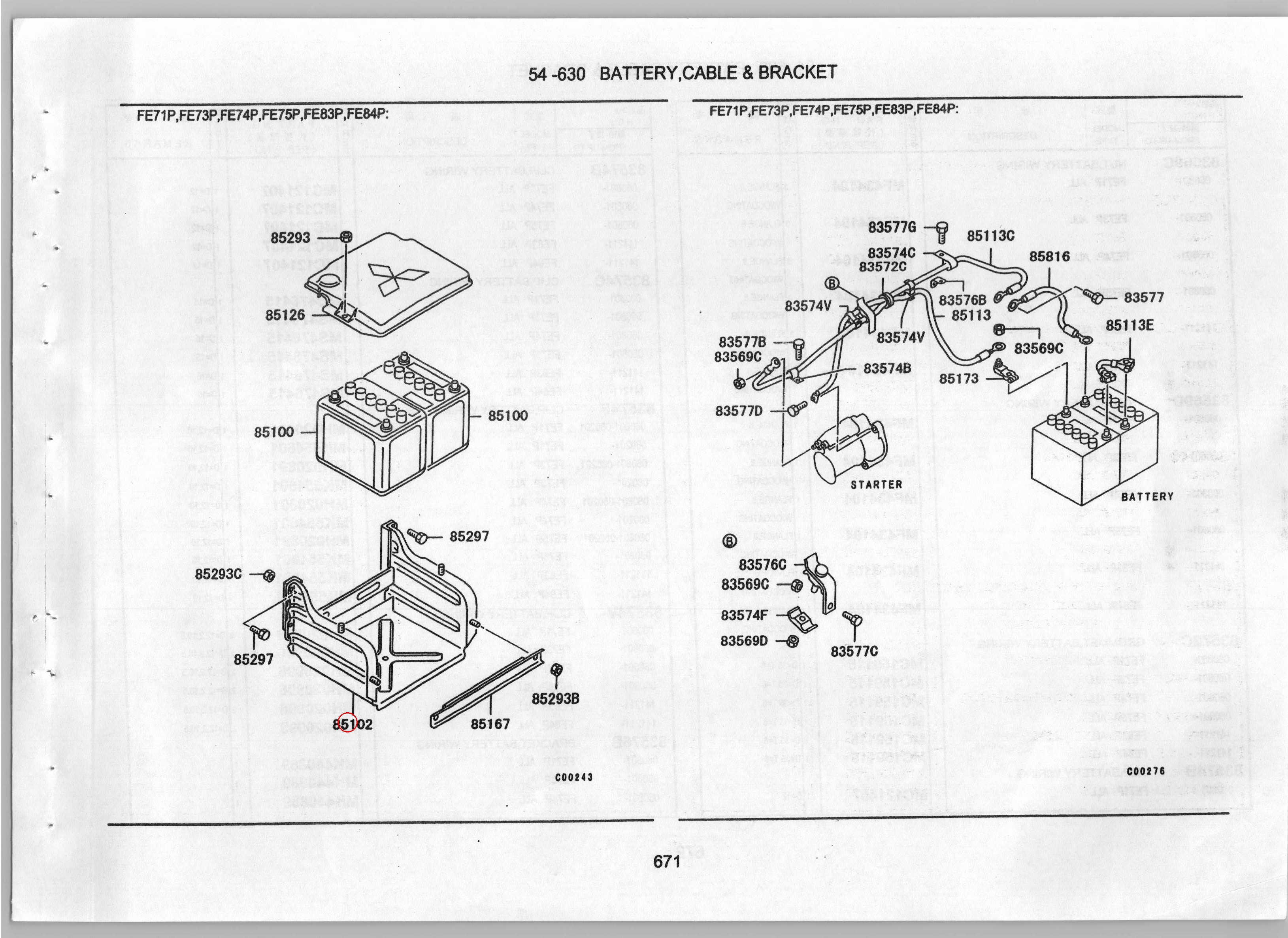 Diagram MB097815 BOX,BATTERY - Mitsubishi