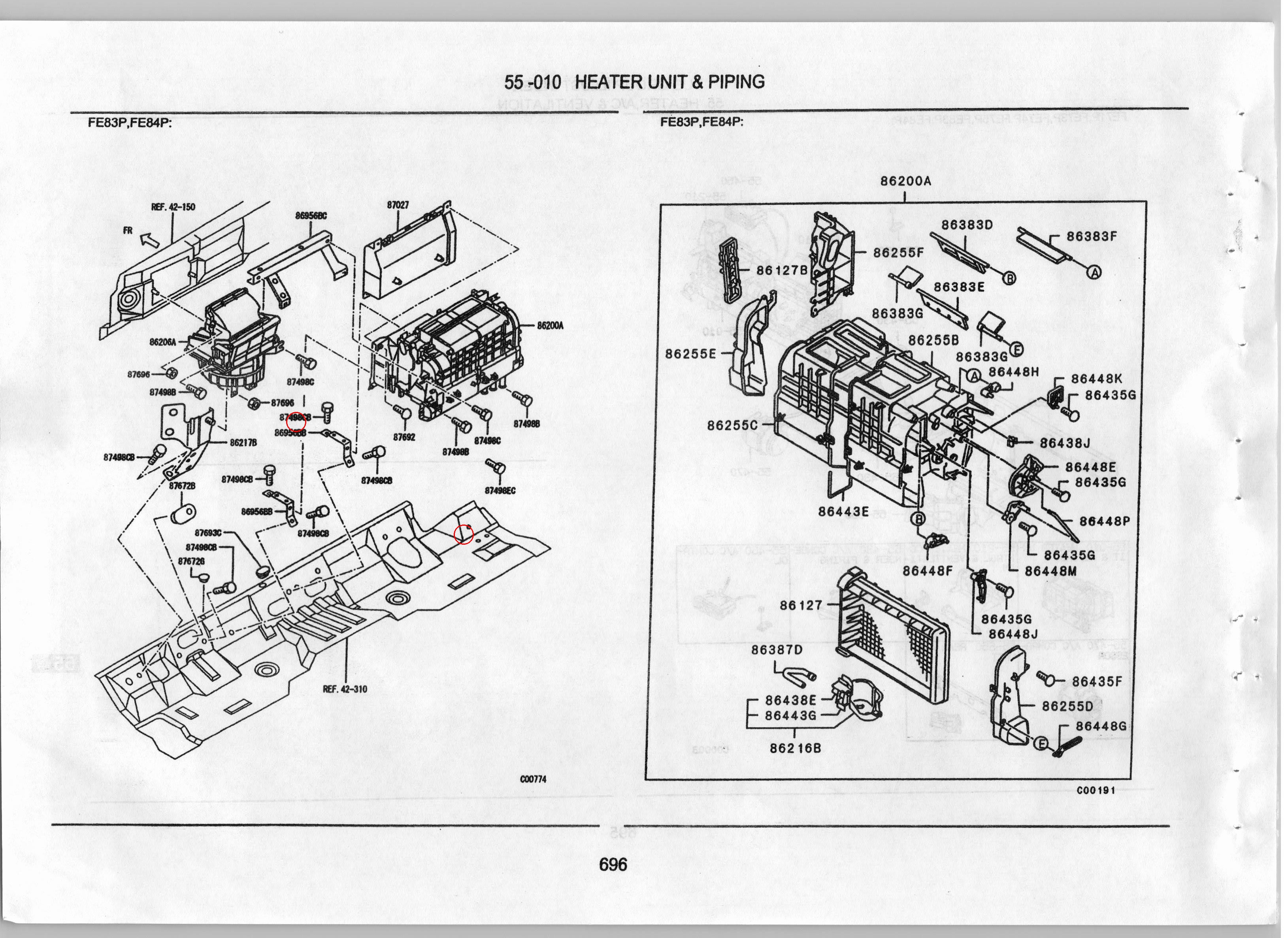 Diagram MK405322 BRACKET,HEATER PIPING - Mitsubishi