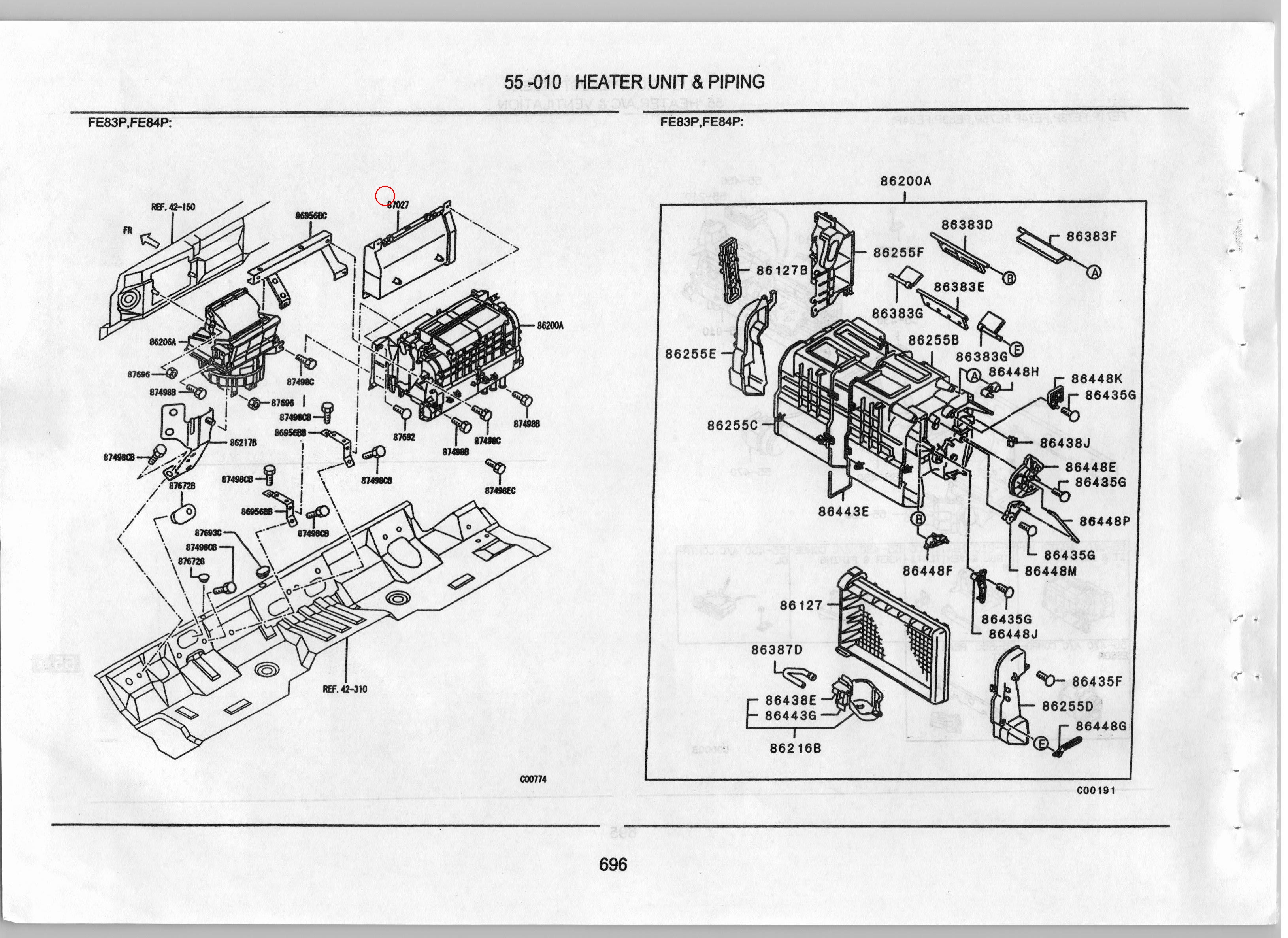 Diagram MK405294 DUCT,A/C JOINT - Mitsubishi