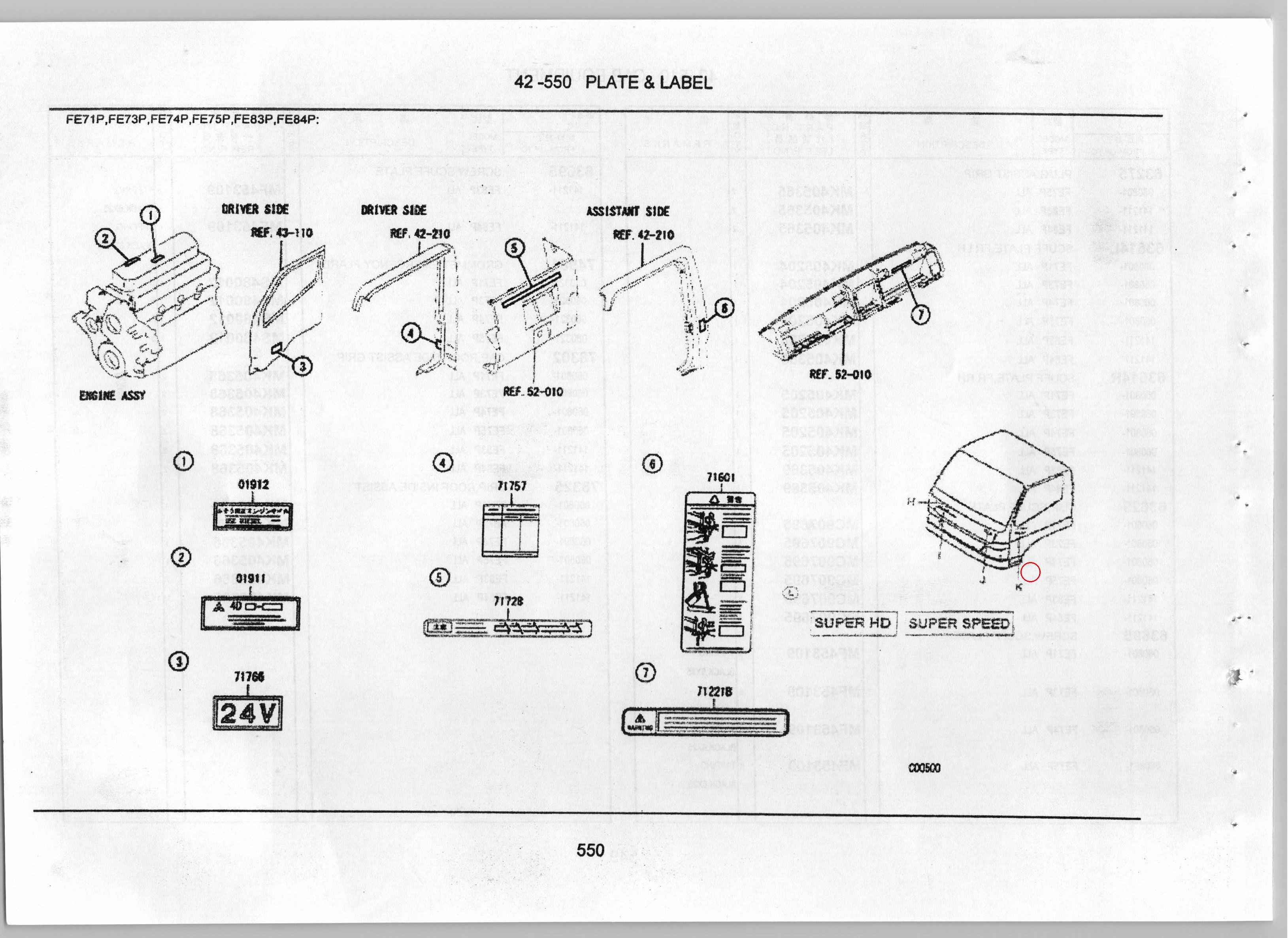 Diagram KM902108 STICKER MAXIMUM POWER - Mitsubishi