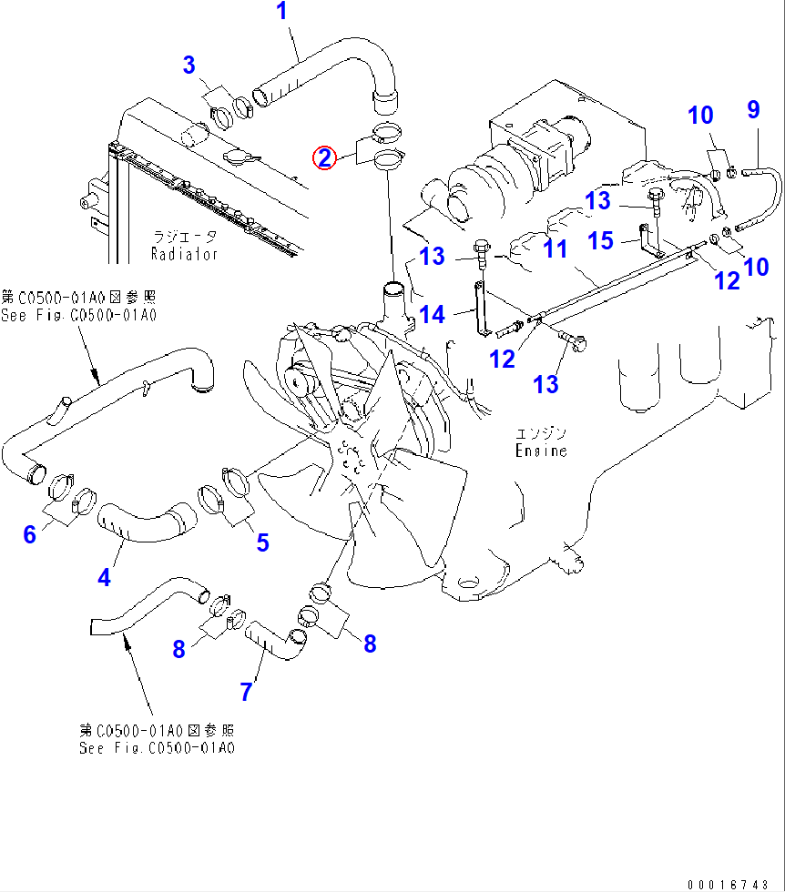Diagram 07299-00055 CLAMP - Komatsu