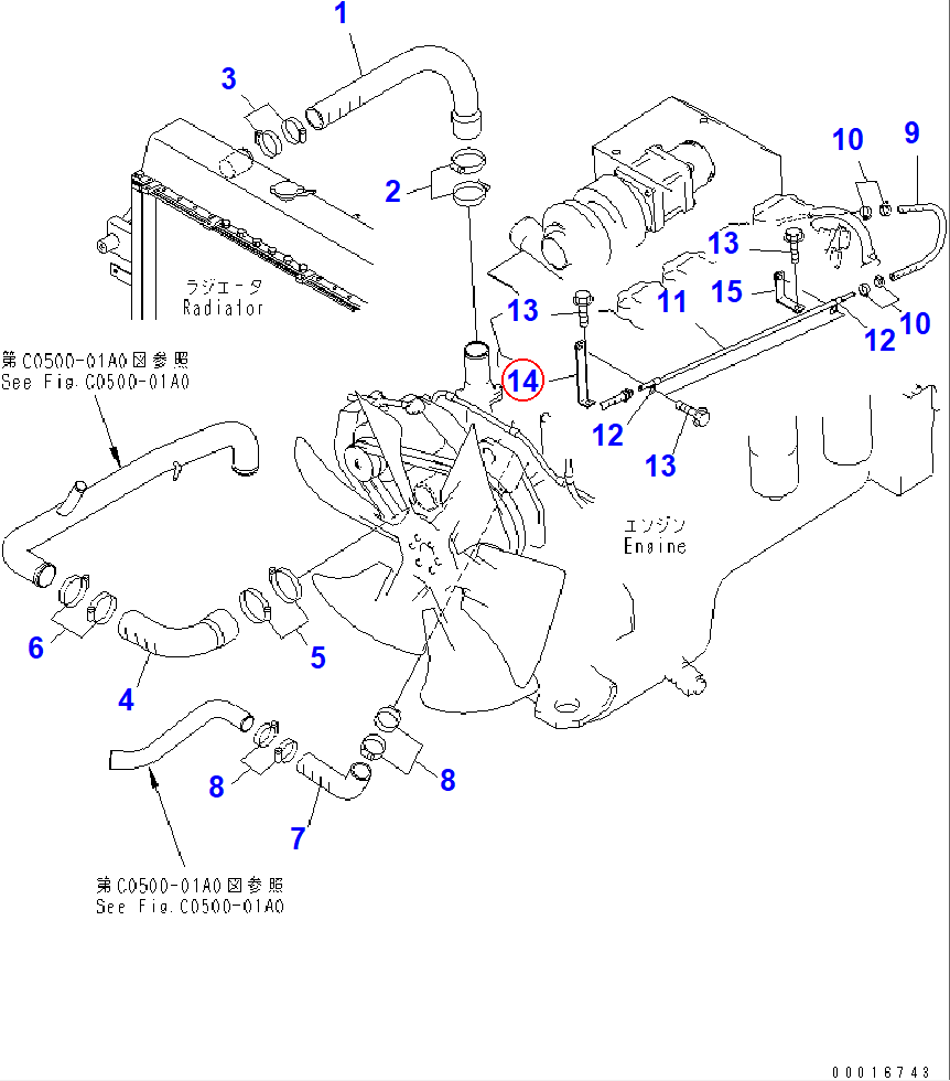 Diagram 56D-03-11941 BRACKET - Komatsu