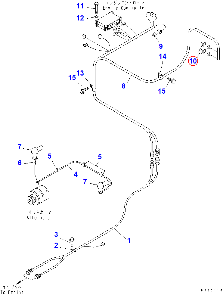 Diagram 569-06-61960 RELAY - Komatsu
