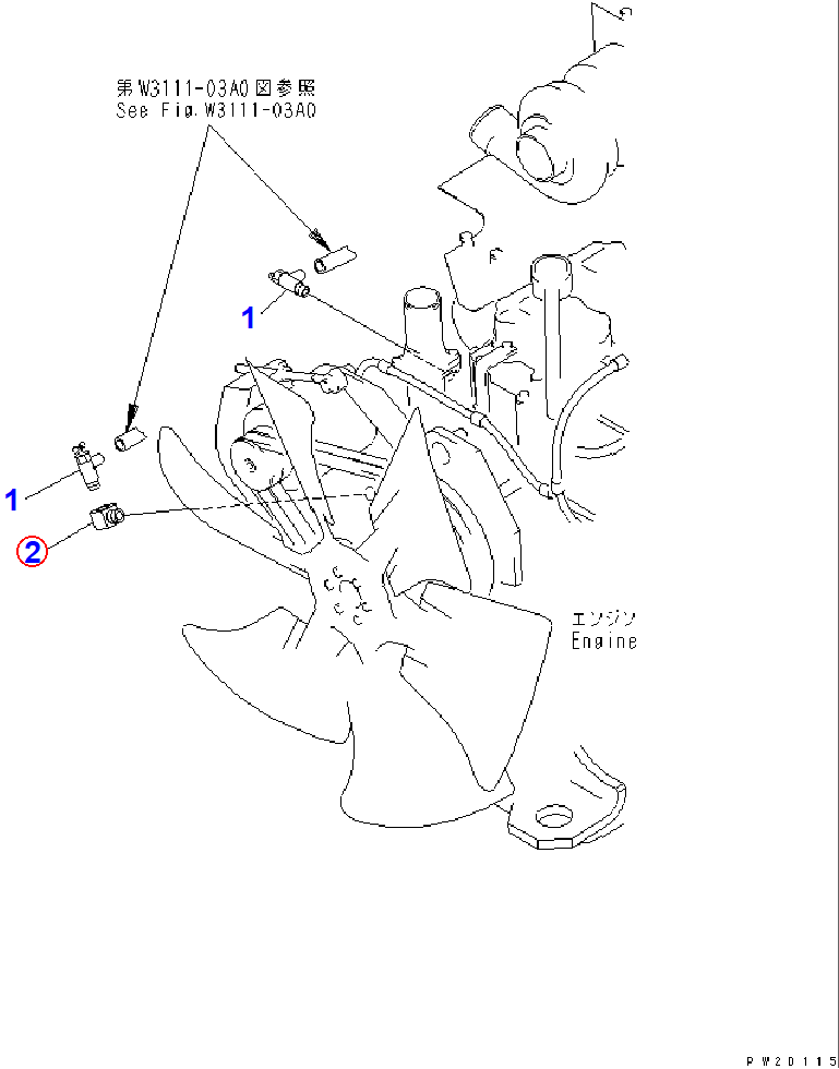 Diagram 565-44-15380 ELBOW - Komatsu