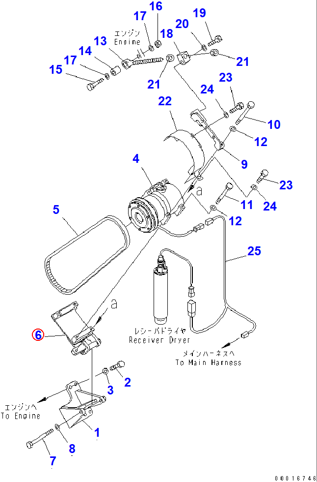 Diagram 56D-07-12772 BRACKET - Komatsu