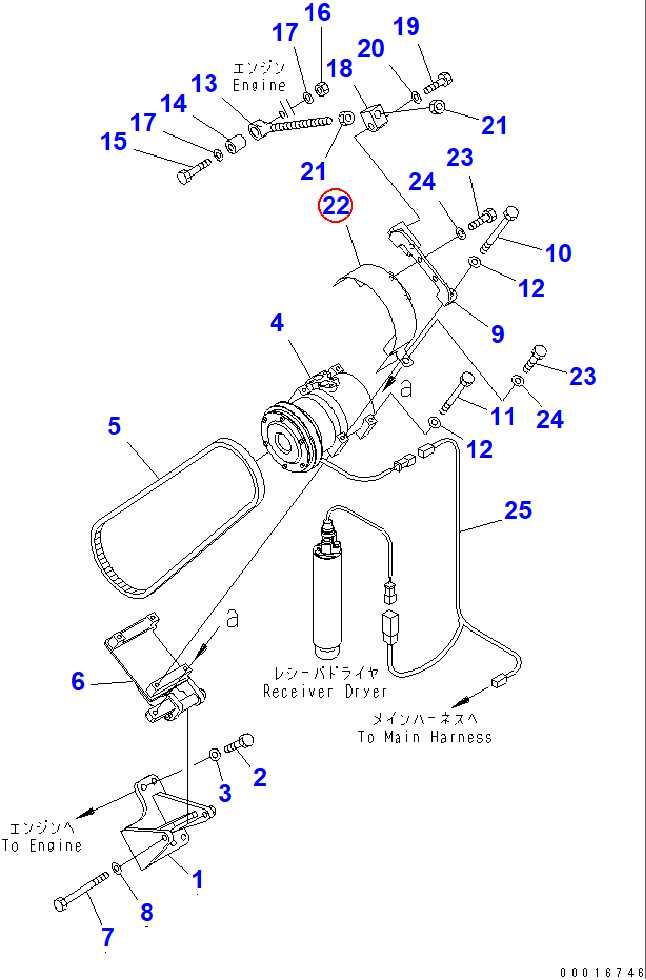 Diagram 56D-07-12822 COVER - Komatsu