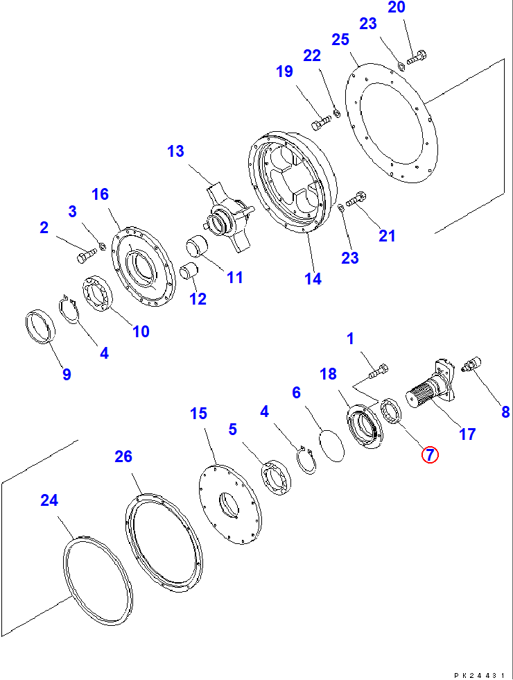 Diagram 07012-00070 SEAL - Komatsu