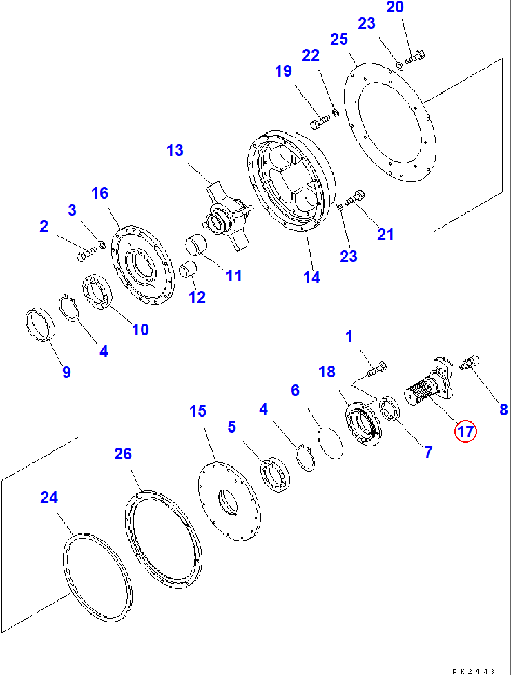 Diagram 421-12-12770 SHAFT - Komatsu