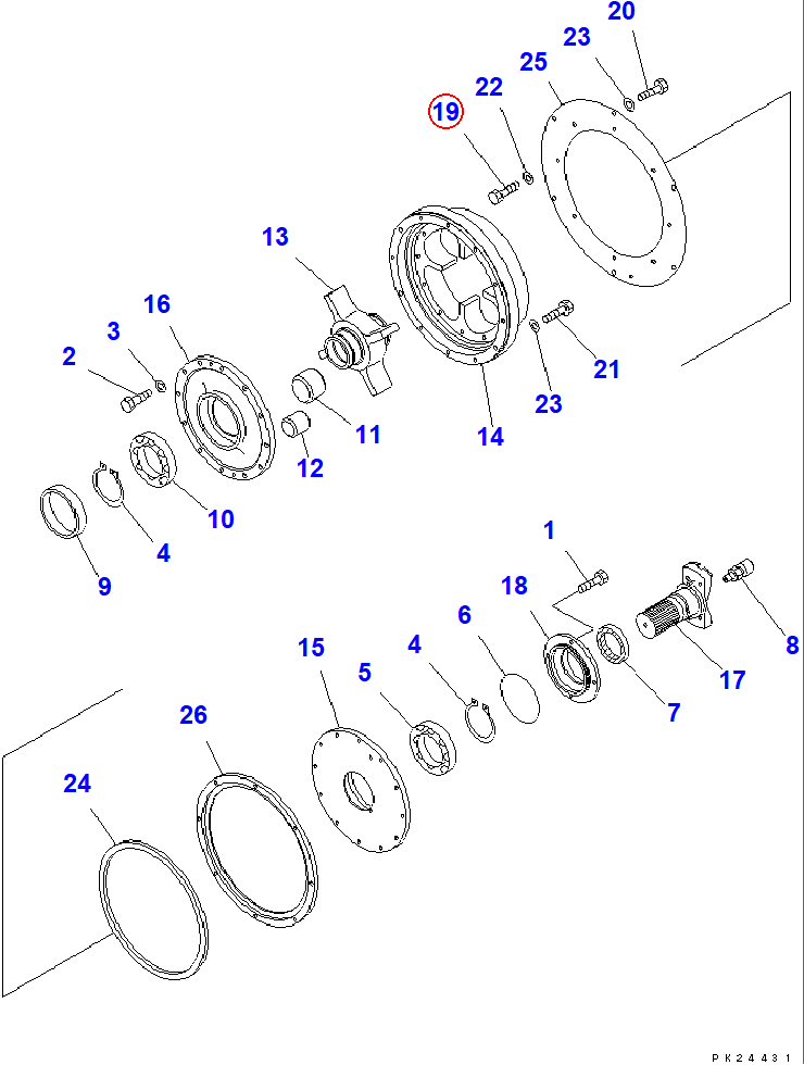 Diagram 01010-60816 BOLT - Komatsu