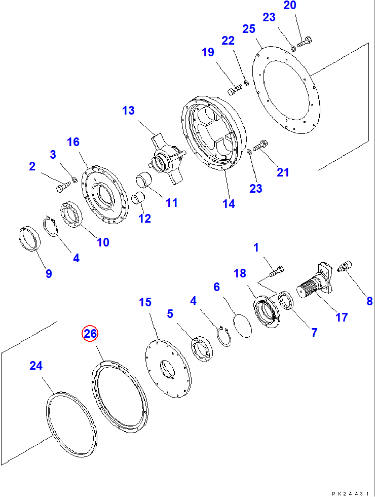 Diagram 421-12-12230 PLATE - Komatsu