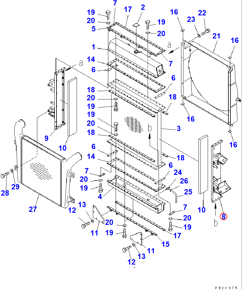 Diagram 56D-03-11160 SUPPORT - Komatsu