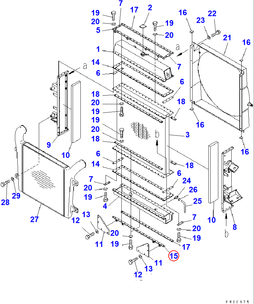 Diagram 23D-03-11220 BAR - Komatsu