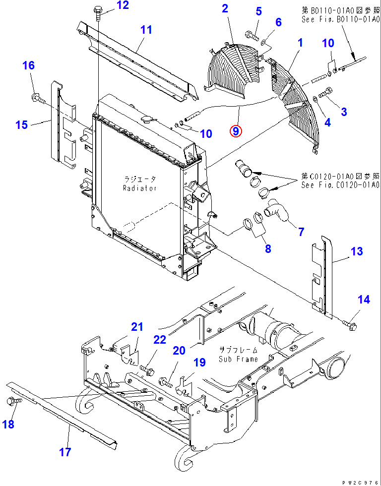 Diagram 09483-40307 HOSE - Komatsu