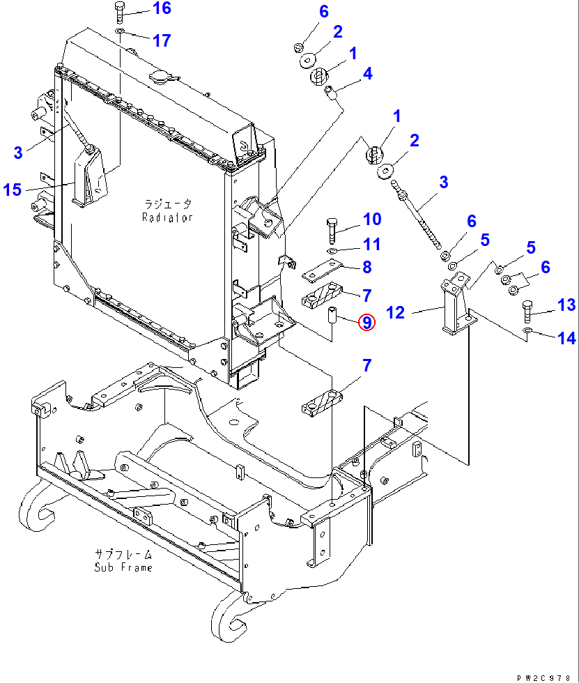 Diagram 285-03-11150 SPACER - Komatsu