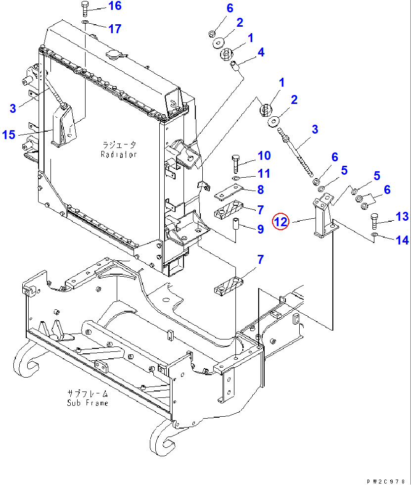 Diagram 56D-03-11711 BRACKET - Komatsu