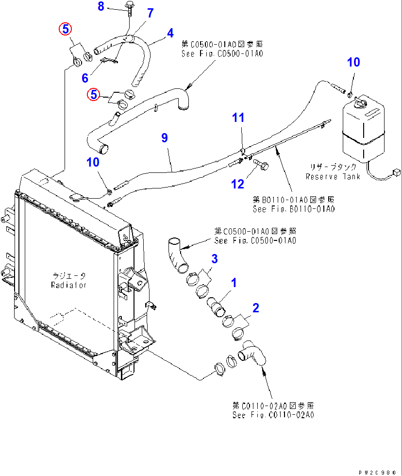 Diagram 07281-10419 CLAMP - Komatsu