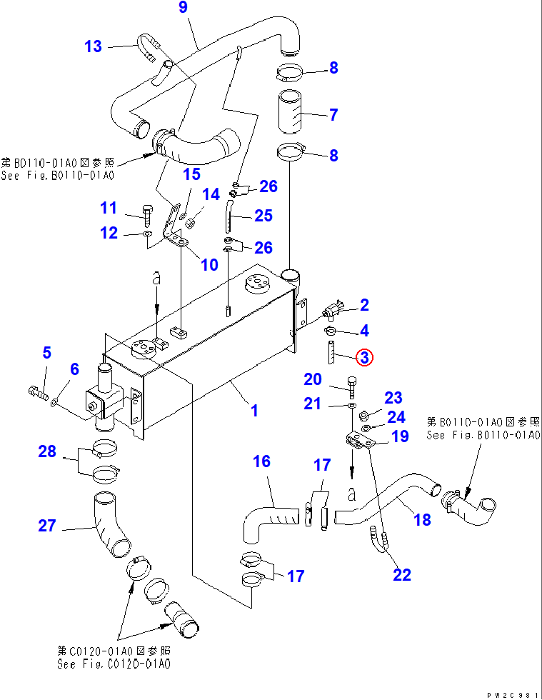 Diagram 07270-01002 TUBE - Komatsu