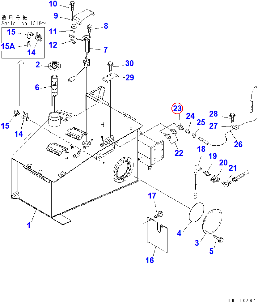 Diagram 07836-00617 CONNECTOR - Komatsu