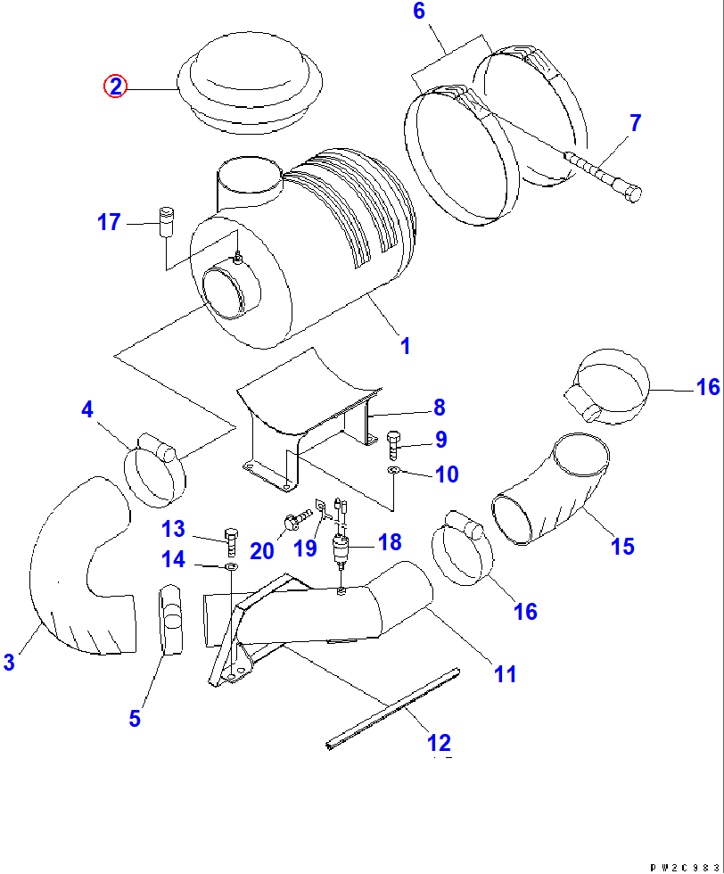 Diagram 600-181-3960 CAP - Komatsu