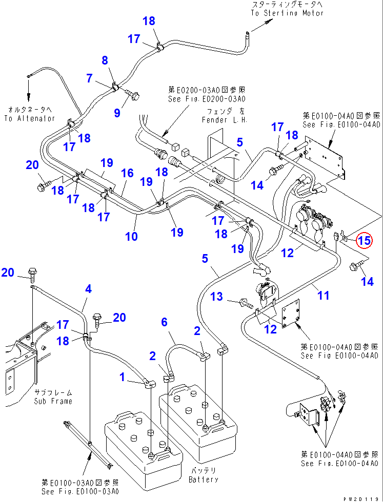 Diagram 08193-31012 CLIP - Komatsu