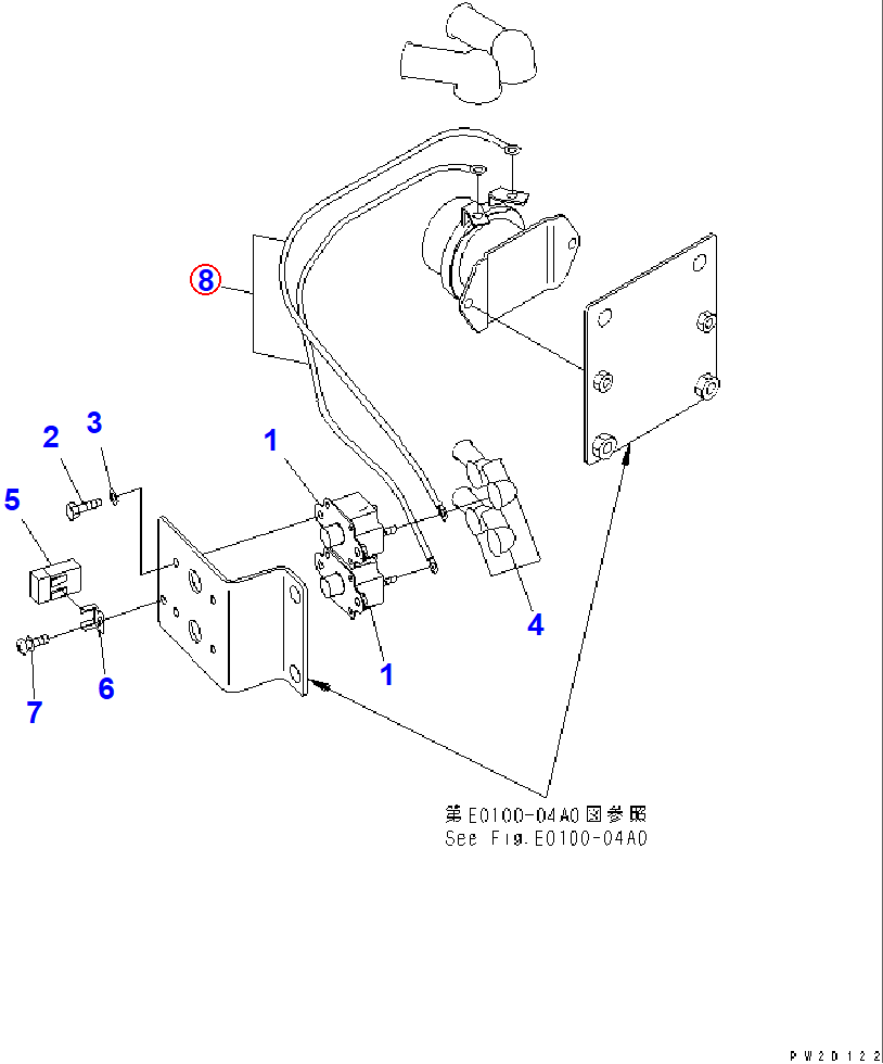 Diagram 56D-06-14510 CABLE - Komatsu