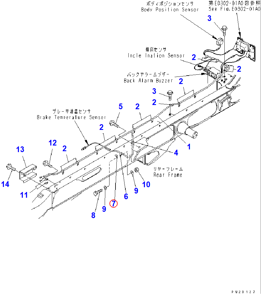 Diagram 04434-51510 CLIP - Komatsu
