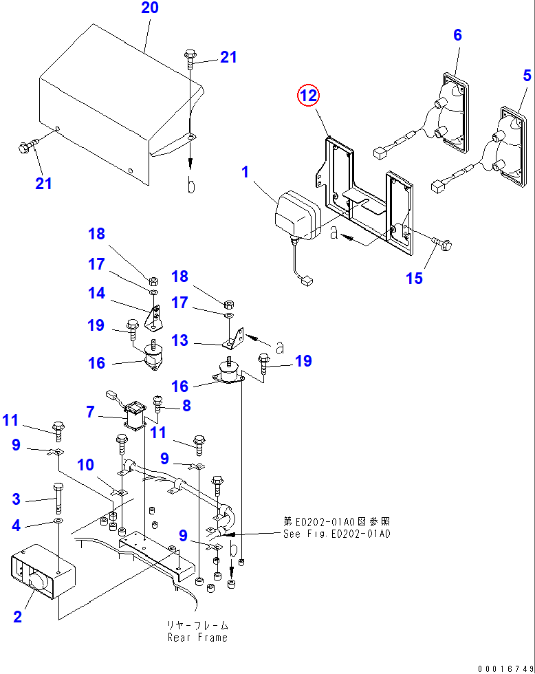 Diagram 56D-06-15112 BRACKET - Komatsu