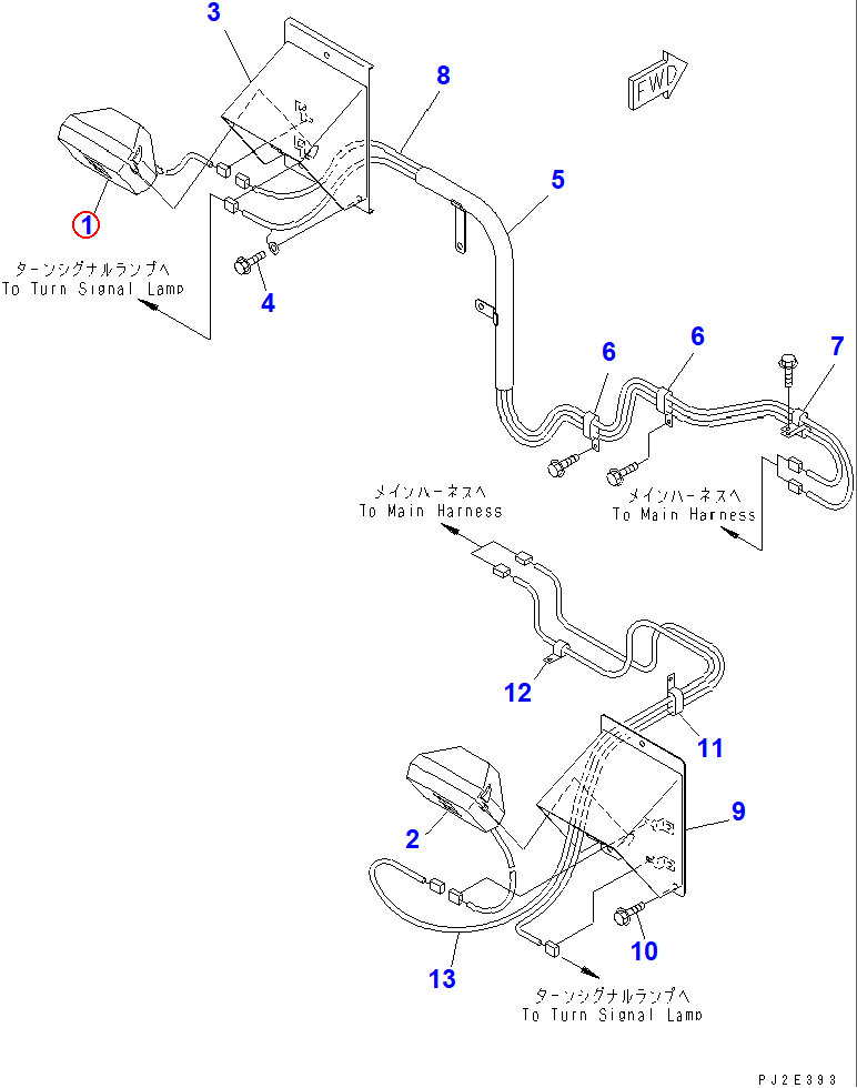 Diagram 421-06-23310 LAMP ASS'Y,L.H. - Komatsu