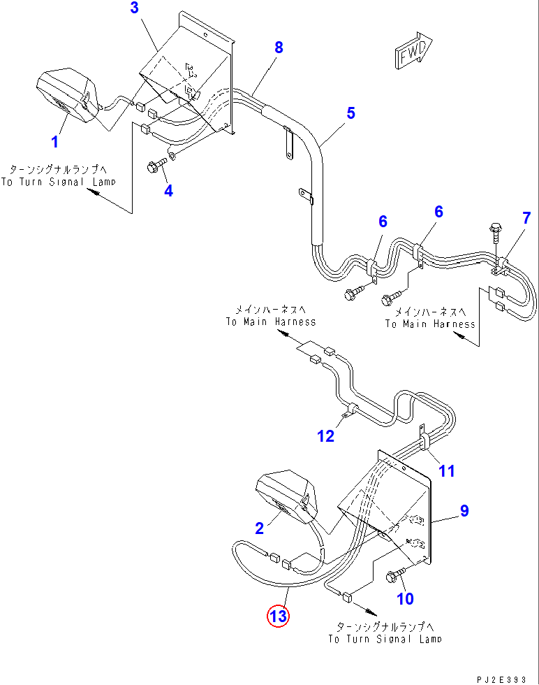 Diagram 56D-85-11410 WIRING HARNESS - Komatsu