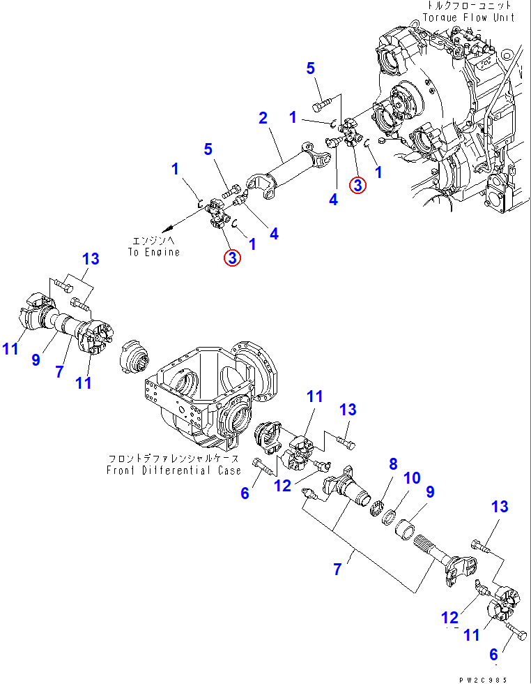 Diagram 423-20-32621 SPIDER ASS'Y - Komatsu