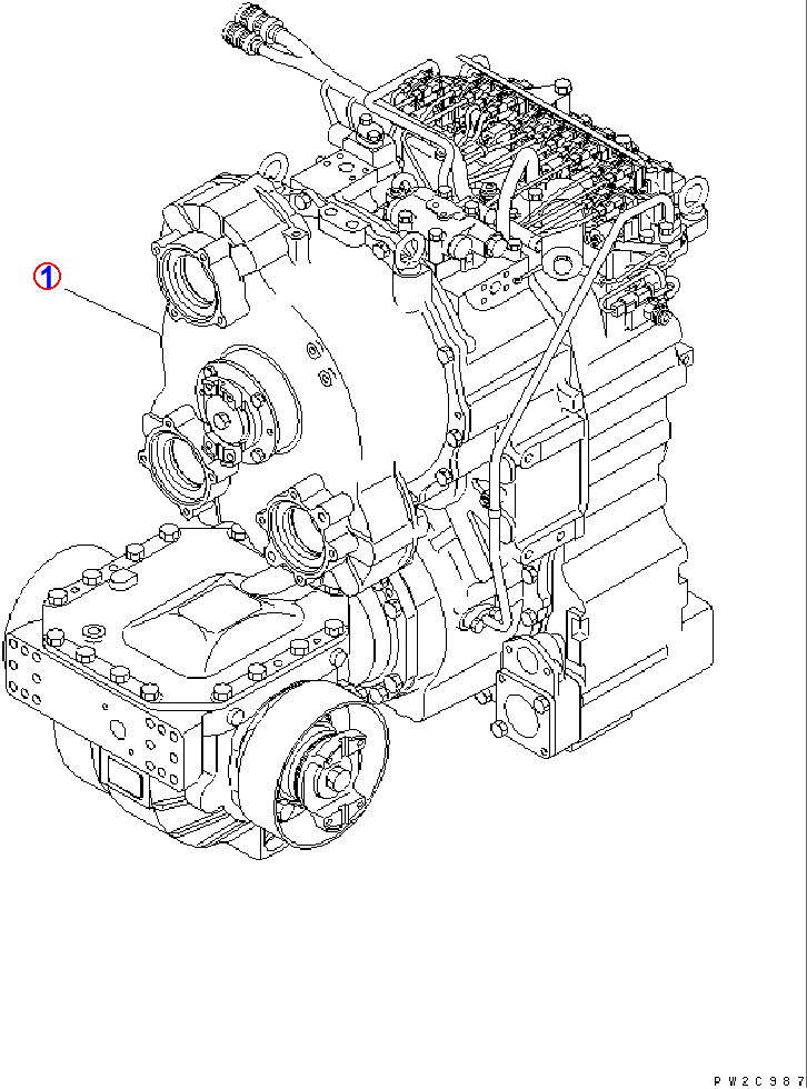 Diagram 56D-13-10000 TORQFLOW ASS'Y - Komatsu
