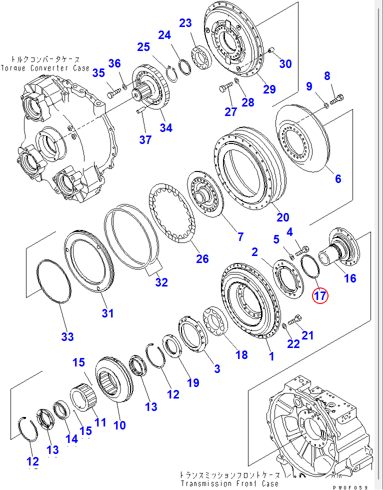 Diagram 07018-31405 RING,SEAL (K1) - Komatsu