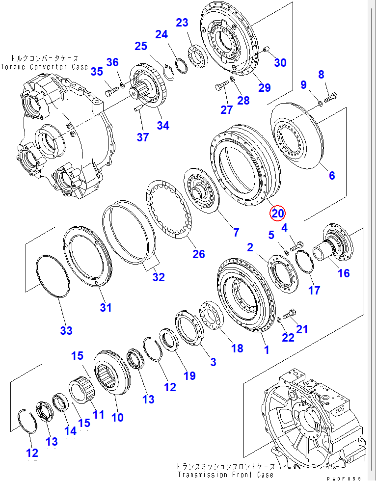 Diagram 23W-13-11210 CASE - Komatsu
