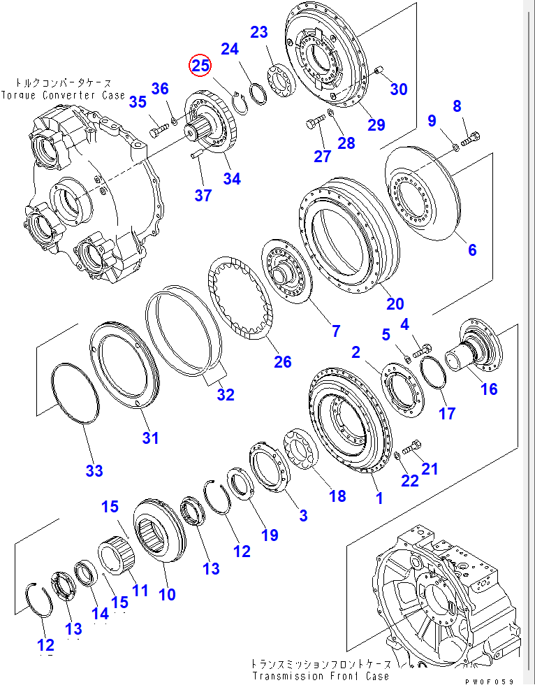 Diagram 04064-07525 RING - Komatsu