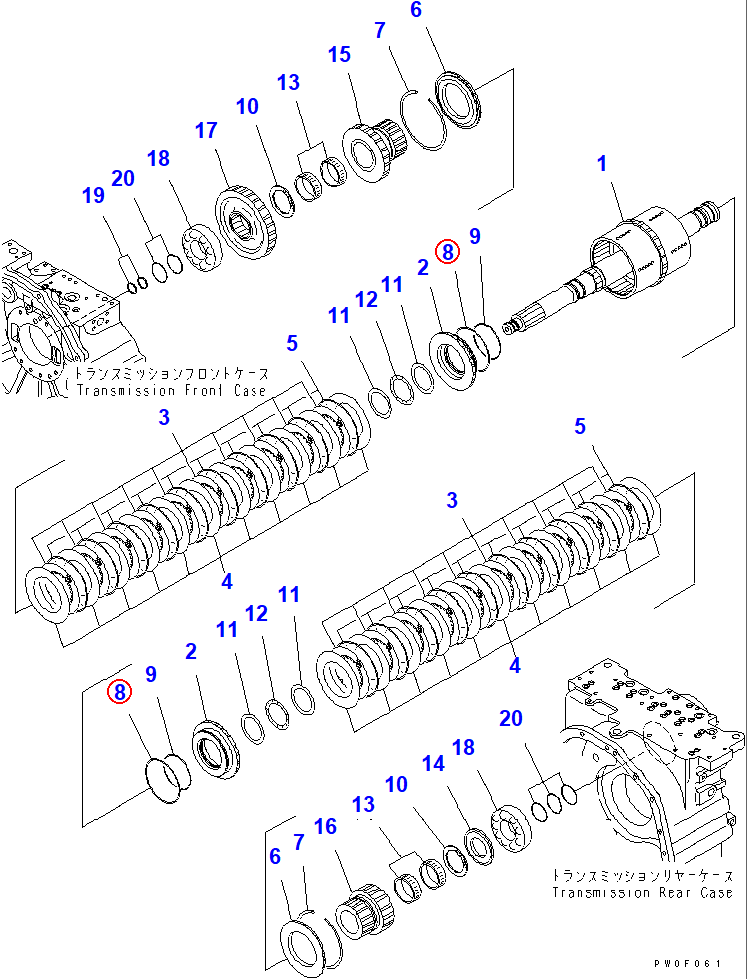 Diagram 714-13-19210 RING,SEAL (K1) - Komatsu