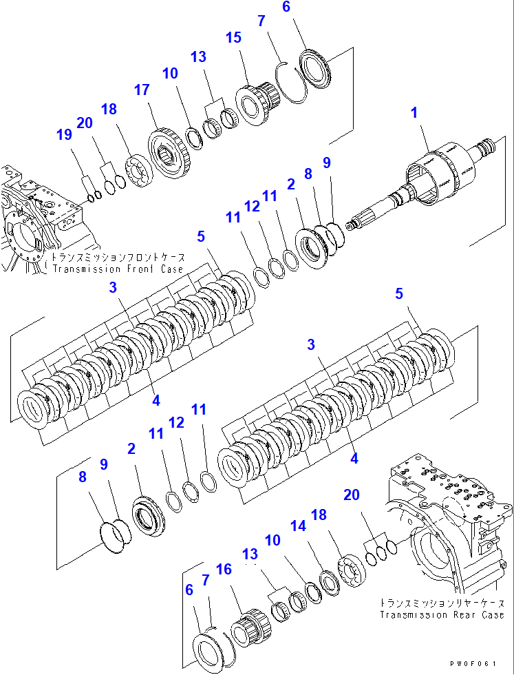 Diagram 56D-15-12010 CLUTCH ASS'Y,INPUT - Komatsu