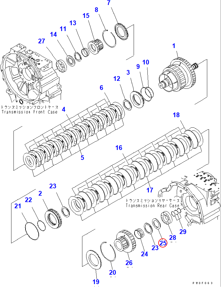 Diagram 56B-15-12930 SPACER - Komatsu