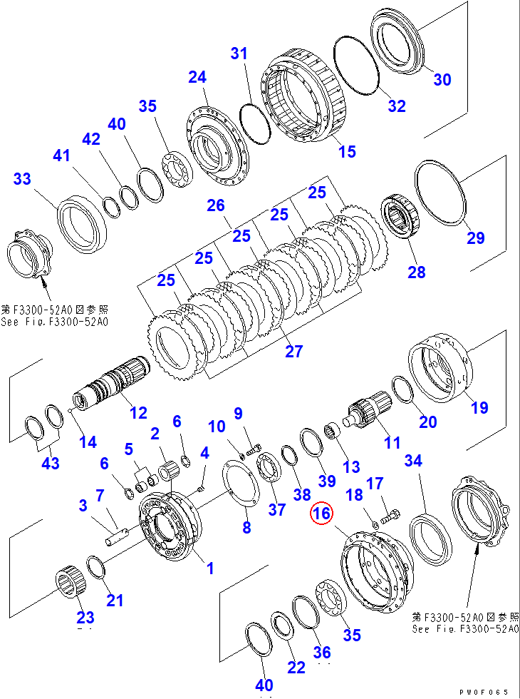 Diagram 56D-15-17152 HOUSING - Komatsu