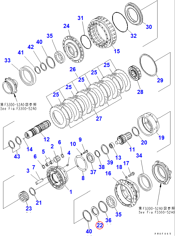 Diagram 195-15-13271 SPACER - Komatsu