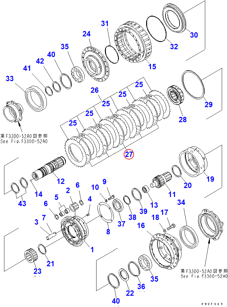 Diagram 56B-15-17710 SPRING,WAVE - Komatsu