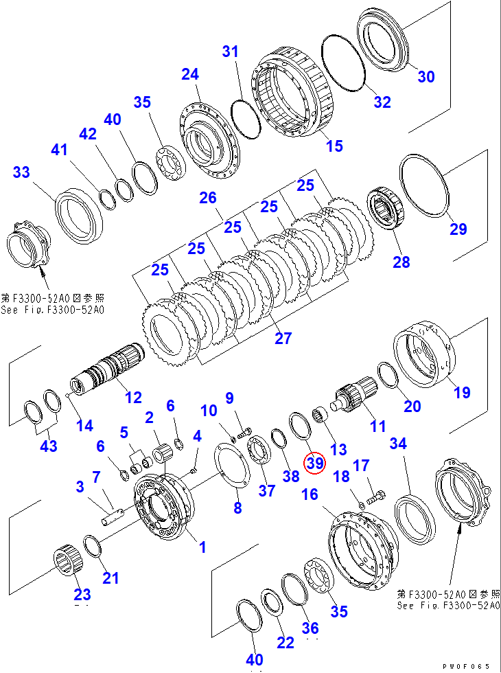 Diagram 04065-01154 RING - Komatsu