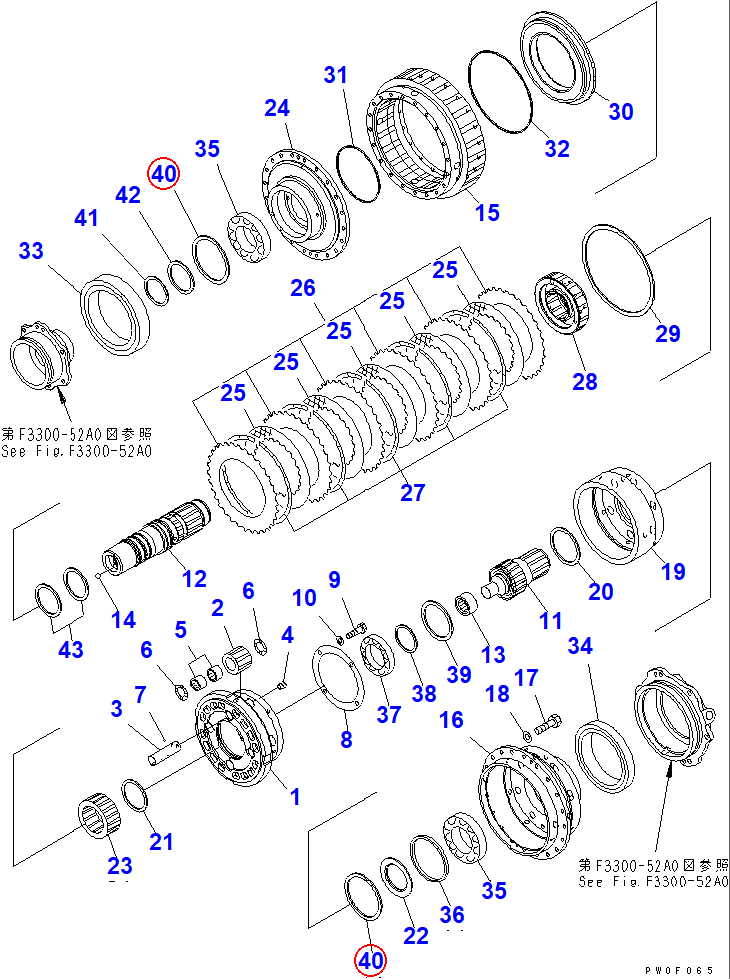 Diagram 04071-00140 RING - Komatsu
