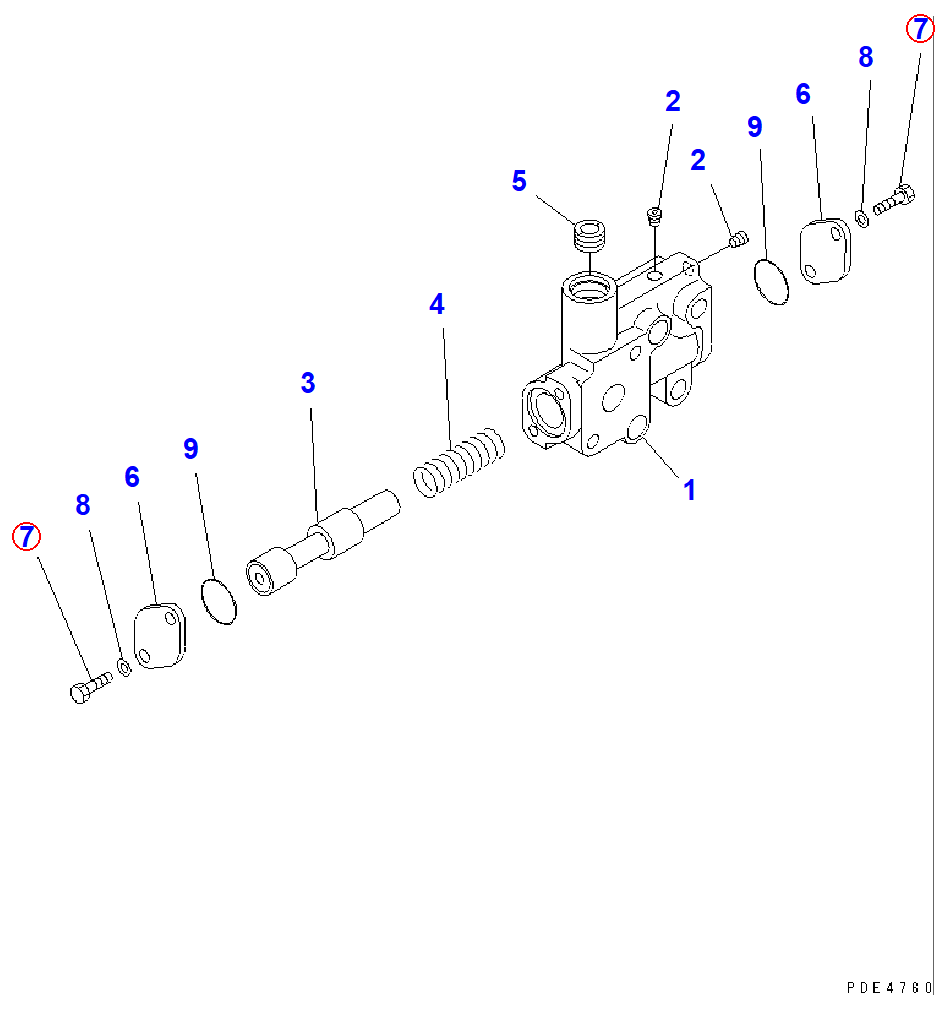 Diagram 01010-80820 BOLT - Komatsu