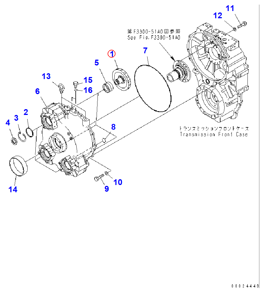 Diagram 56D-13-14210 GEAR - Komatsu
