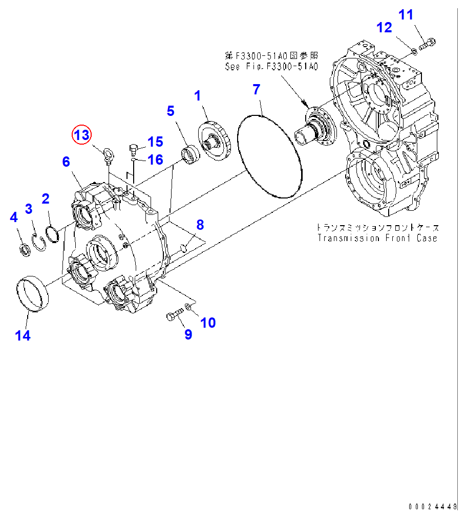 Diagram 04530-12438 BOLT - Komatsu