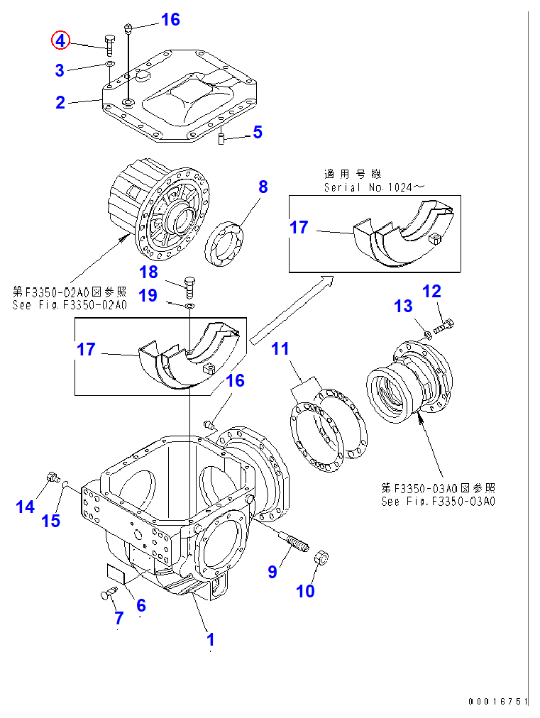 Diagram 01010-61440 BOLT - Komatsu