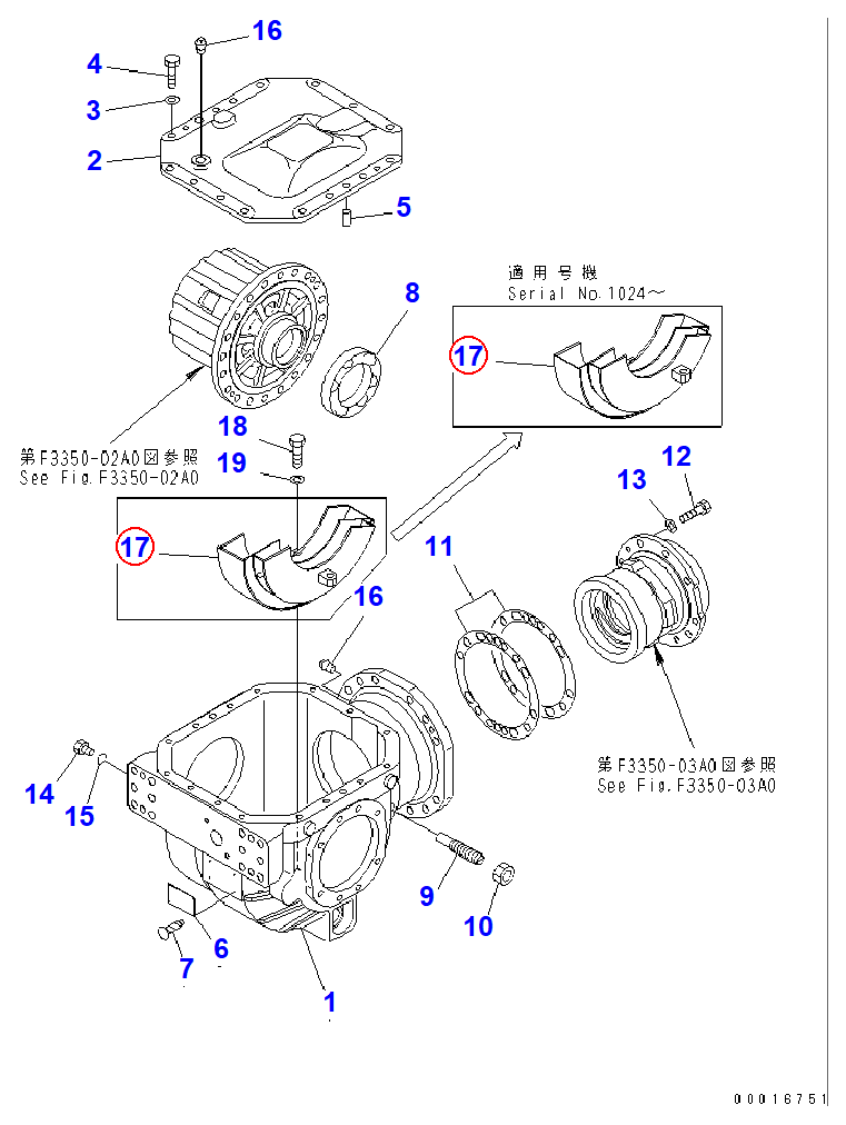 Diagram 56D-27-19621 COVER - Komatsu
