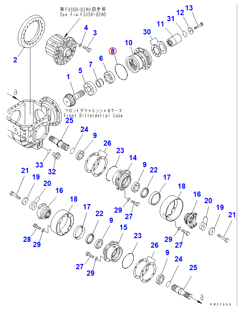 Diagram 07000-15180 O-RING - Komatsu