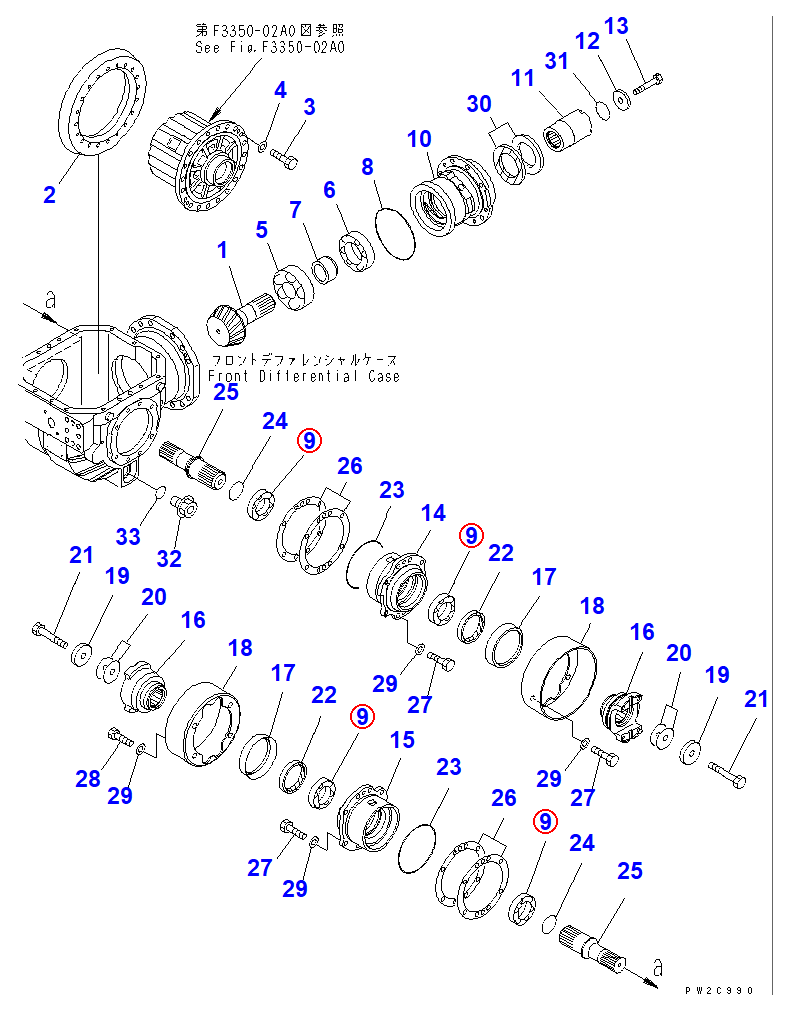 Diagram 417-22-11850 BEARING - Komatsu