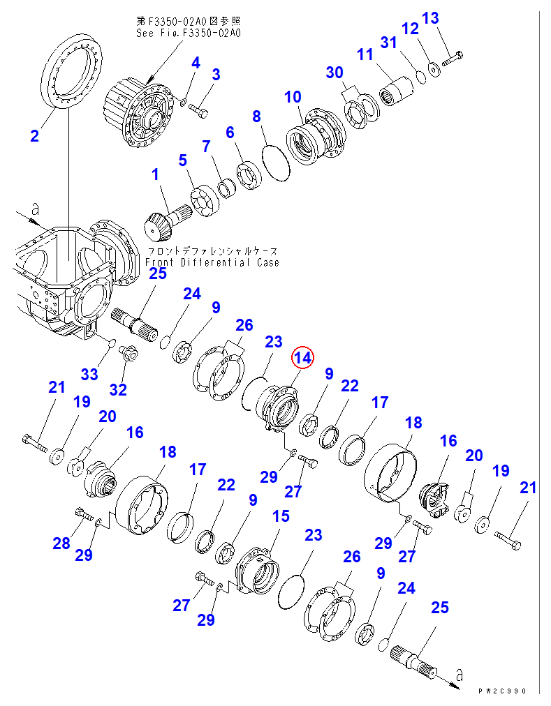 Diagram 56D-27-11321 CARRIER,L.H. - Komatsu